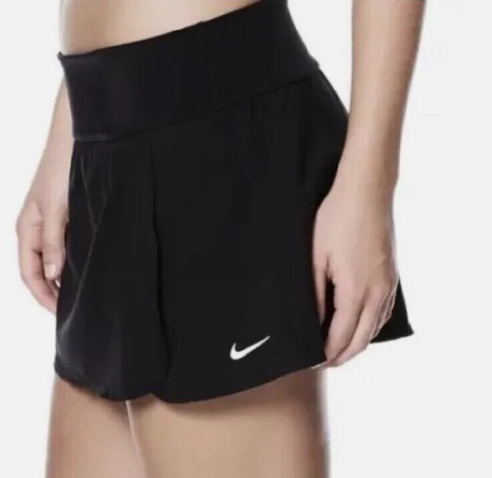 NIKE Women’s Swim Black Boardskirt Bikini Bottoms Black  NESS8203-001 Sz XXL New